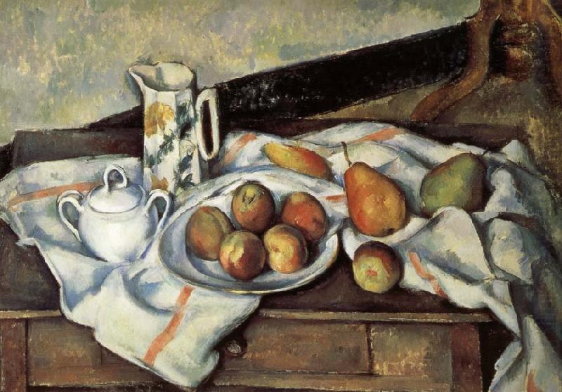 Pear and peach, Paul Cezanne